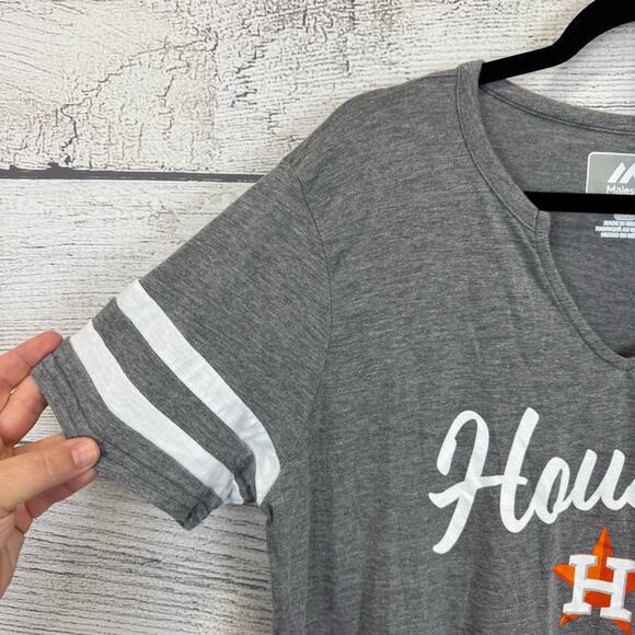 Majestic Women's Houston Astros Gray Graphic Tee Size Large - Picture 2 of 6